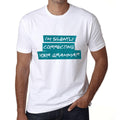 Men's Graphic T-Shirt I'm Silently Correcting Your Grammar White