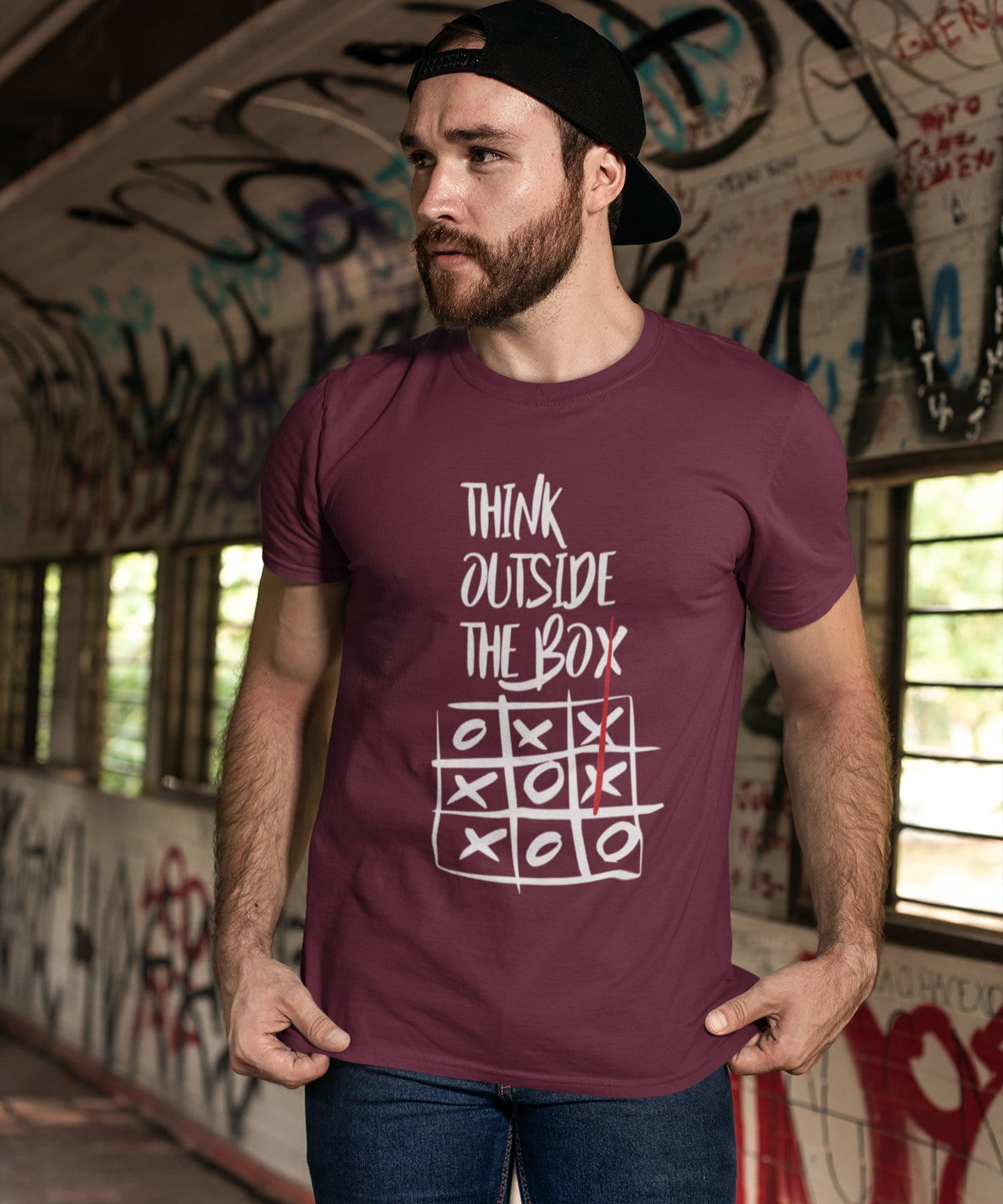 Ultrabasic - Homme T-Shirt Graphique Think Outside The Box