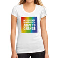 Women's Graphic T-Shirt Intelligence is the ability to adapt to change White
