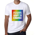 Men's Graphic T-Shirt Intelligence is the ability to adapt to change White