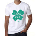 Men's Graphic T-Shirt Irish Luck 4 Leaf St. Patrick's Day White