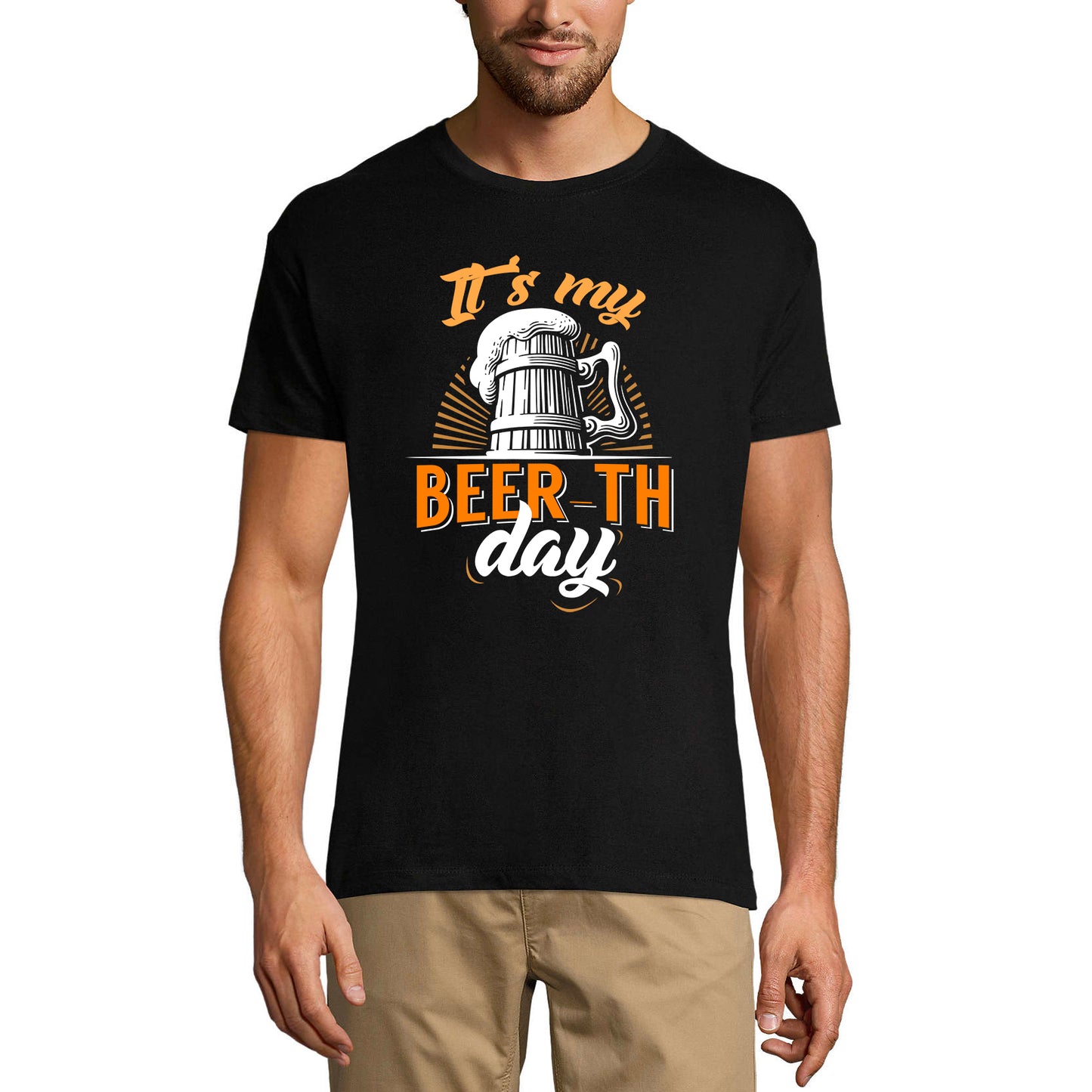 ULTRABASIC Men's Novelty T-Shirt It's My Beer-th Day - Beer Lover Birthday Tee Shirt for Men