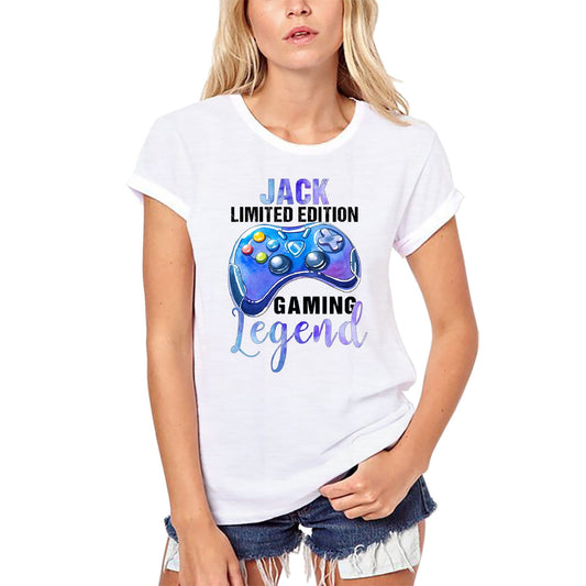 ULTRABASIC Women's Organic Gaming T-Shirt Jack Limited Edition Gaming Legend - Gamer Girl Tee Shirt