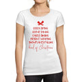 ULTRABASIC - Graphic Women's Kind Of Christmas T-Shirt Cute Xmas Gift Ideas White