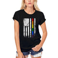 ULTRABASIC Women's Organic T-Shirt LGBT US Flag - Pride Apparel