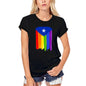 T-shirt biologique ULTRABASIC pour femmes, drapeau de la nation LGBT - Tee-shirt de fierté d'égalité