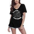 ULTRABASIC T-Shirt Bio Femme La vie Sauvage - Maison sur la mer