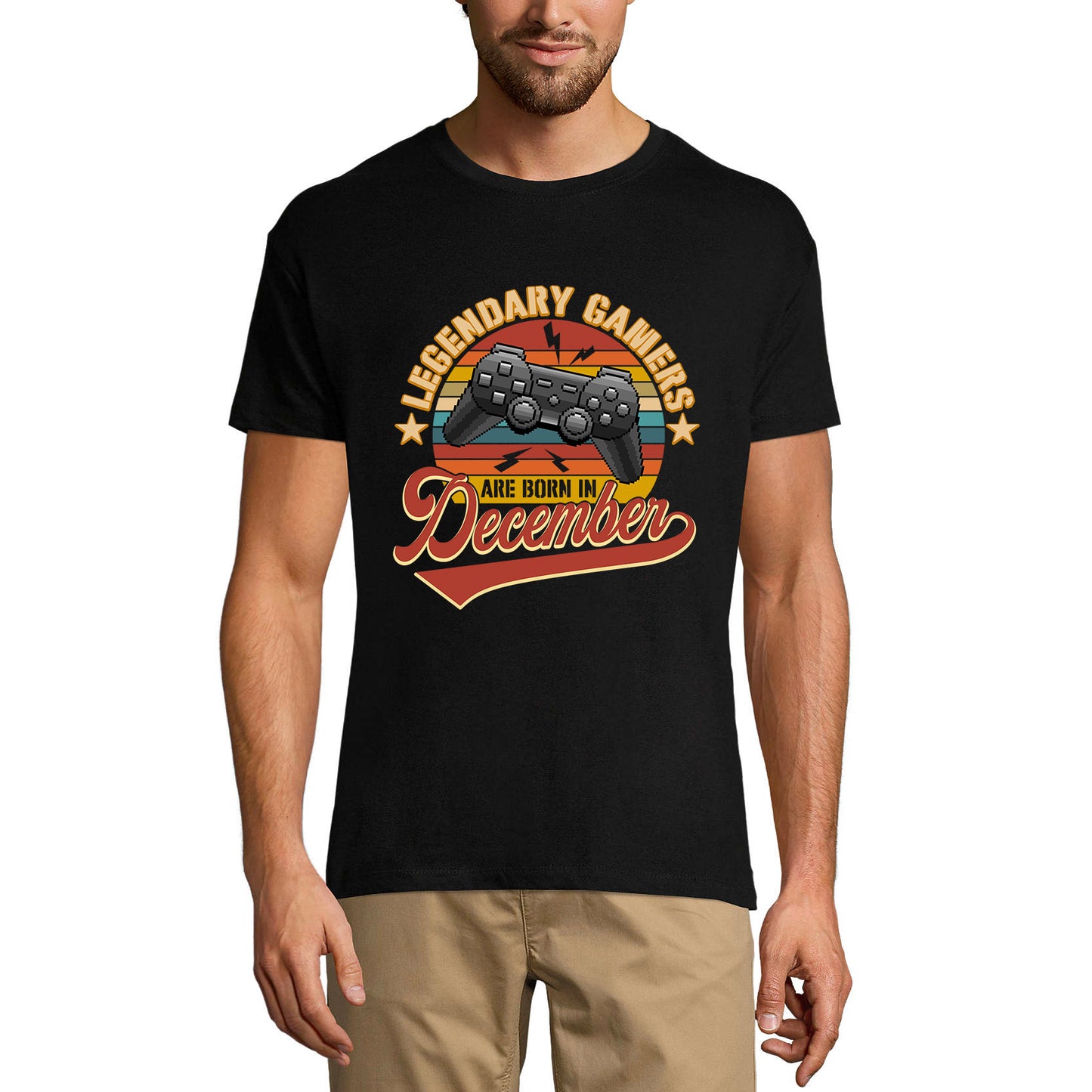 ULTRABASIC Men's Gaming T-Shirt Legendary Gamers Are Born In December - Birthday Gift