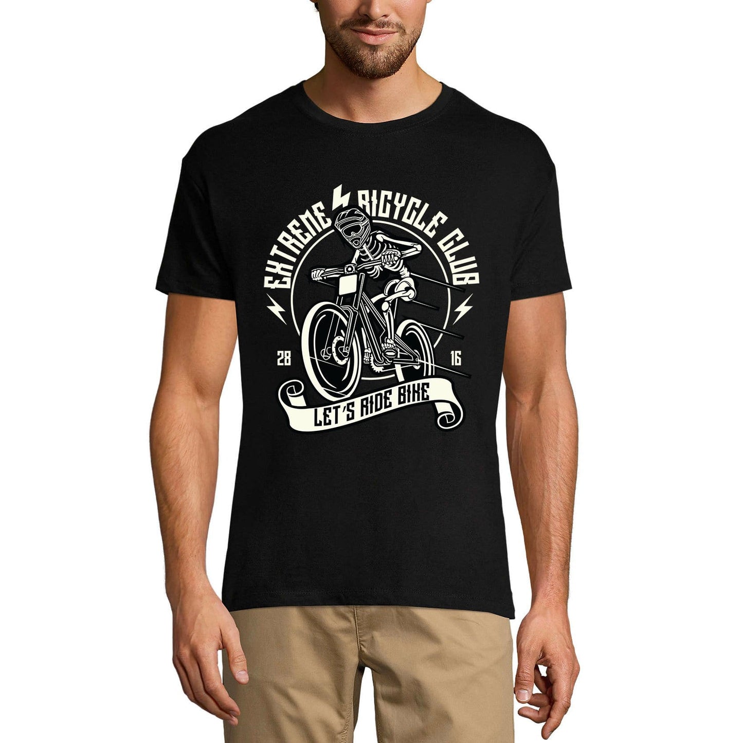 ULTRABASIC Herren T-Shirt Extreme Bicycle Club – Let's Ride Bike T-Shirt für Biker