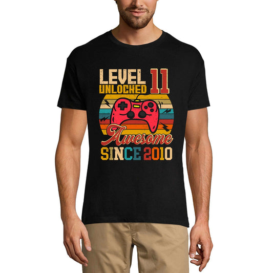 ULTRABASIC Men's Gaming T-Shirt Level 11 Unlocked - Gamer Gift Tee Shirt for 11th Birthday