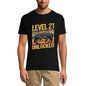 ULTRABASIC Men's Gaming T-Shirt Level 21 Unlocked - Gamer 21st Birthday Tee Shirt