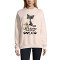 ULTRABASIC Women's Sweatshirt Life Is Better With My Destructive Cat - Funny Quote