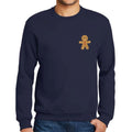 ULTRABASIC - Men's Printed Graphic Little Biscuit Sweater Christmas Cute Printed Xmas Gift Ideas French Navy