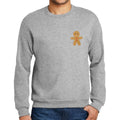 ULTRABASIC - Men's Printed Graphic Little Biscuit Sweater Christmas Cute Printed Xmas Gift Ideas Grey Marl