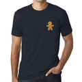 ULTRABASIC - Men's Graphic T-Shirt Little Biscuit Christmas Shirt Cute Printed Xmas Gift Ideas Navy