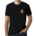 ULTRABASIC - Men's Graphic T-Shirt Little Biscuit Christmas Shirt Cute Printed Xmas Gift Ideas Deep Black