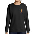 ULTRABASIC - Women's Printed Graphic Little Biscuit Sweater Christmas Cute Printed Xmas Gift Ideas Deep Black