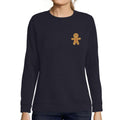 ULTRABASIC - Women's Printed Graphic Little Biscuit Sweater Christmas Cute Printed Xmas Gift Ideas French Navy