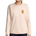 ULTRABASIC - Women's Printed Graphic Little Biscuit Sweater Christmas Cute Printed Xmas Gift Ideas Creamy Pink