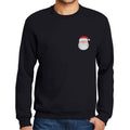 ULTRABASIC - Men's Printed Graphic Little Santa Cool Christmas Sweatshirt Gift Tee
