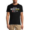ULTRABASIC Lustiges Herren-T-Shirt „Low Batery Need Beer“ – Papa-Geschenk, sarkastischer Humor, Liebhaber-T-Shirt