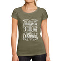 ULTRABASIC - Women's Short Sleeved T-Shirt Legends 1967 Printed Letters Khaki