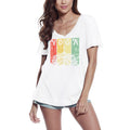 ULTRABASIC T-shirt col en V pour femme Mandala Yoga – T-shirt de yoga amusant
