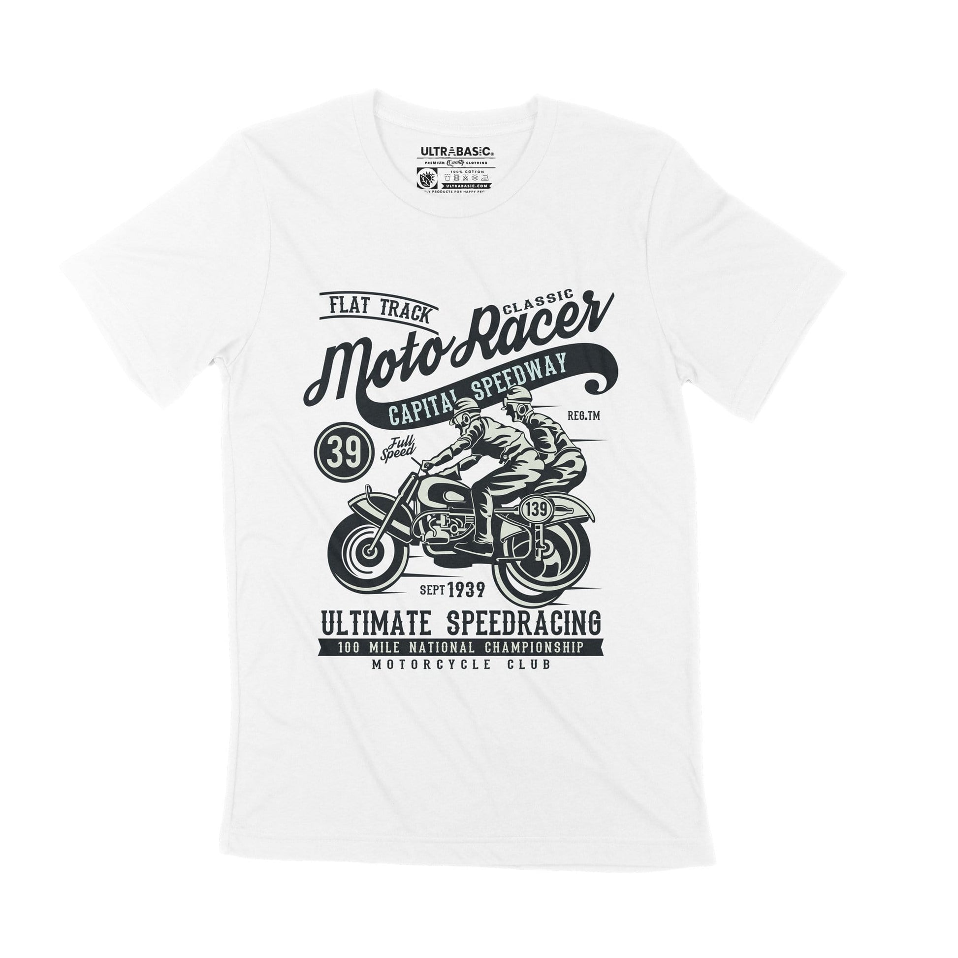 ULTRABASIC Men's T-Shirt Classic Moto Racer Motorcycle Club