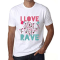 ULTRABASIC - Men's Graphic T-Shirt Music Fest I Love Rave White