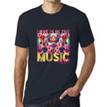 ULTRABASIC - Men's Graphic T-Shirt Love is in the Music Navy