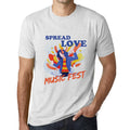 ULTRABASIC - Men's Graphic T-Shirt Music Fest Spread Love Vintage White