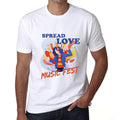 ULTRABASIC - Men's Graphic T-Shirt Music Fest Spread Love White