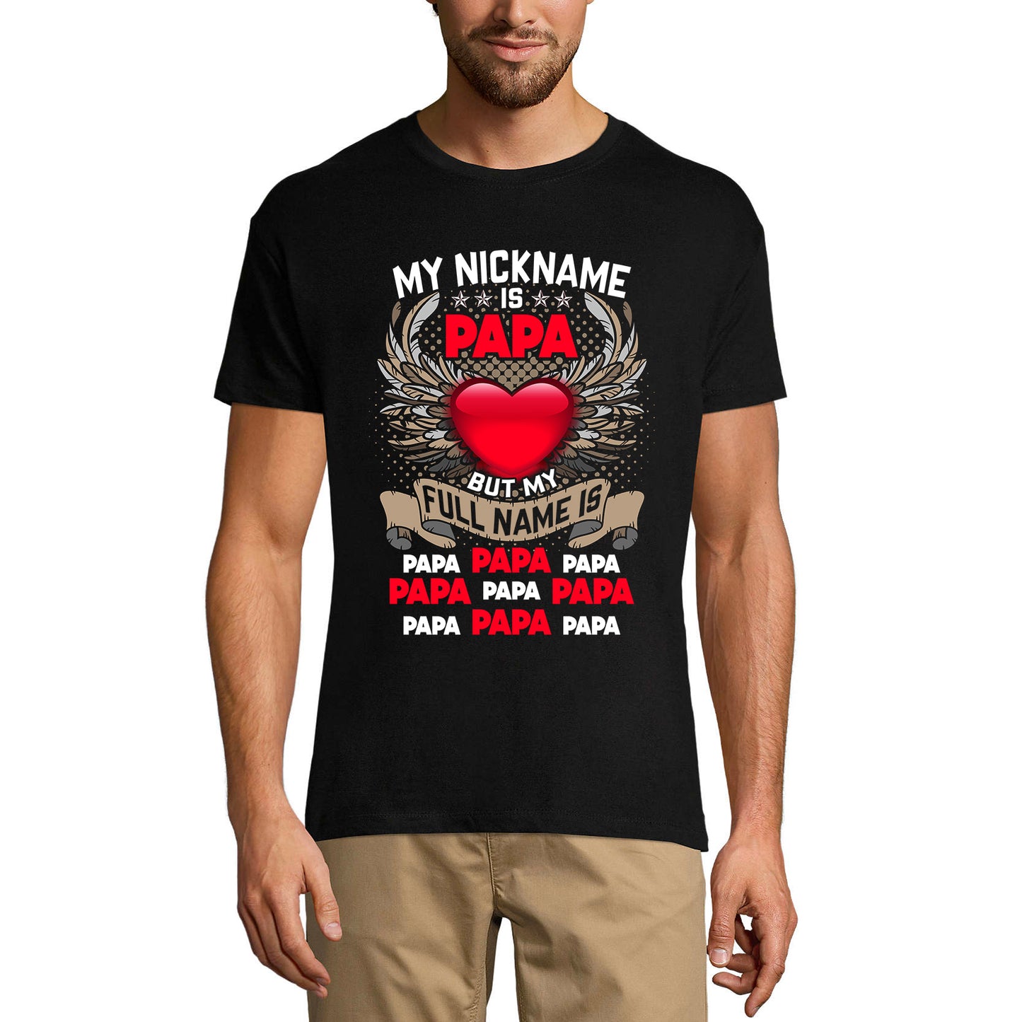 ULTRABASIC Men's Graphic T-Shirt My Nickname Is Papa - Father's Day