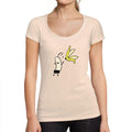 ULTRABASIC - Graphic Women's Peeled Banana Funny Printed Tee Creamy Pink