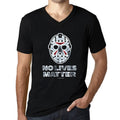 T-Shirt <span>Graphique</span> Col V <span>Homme</span> No Lives Matter Masque de Ski T-Shirt <span>Noir Profond</span>