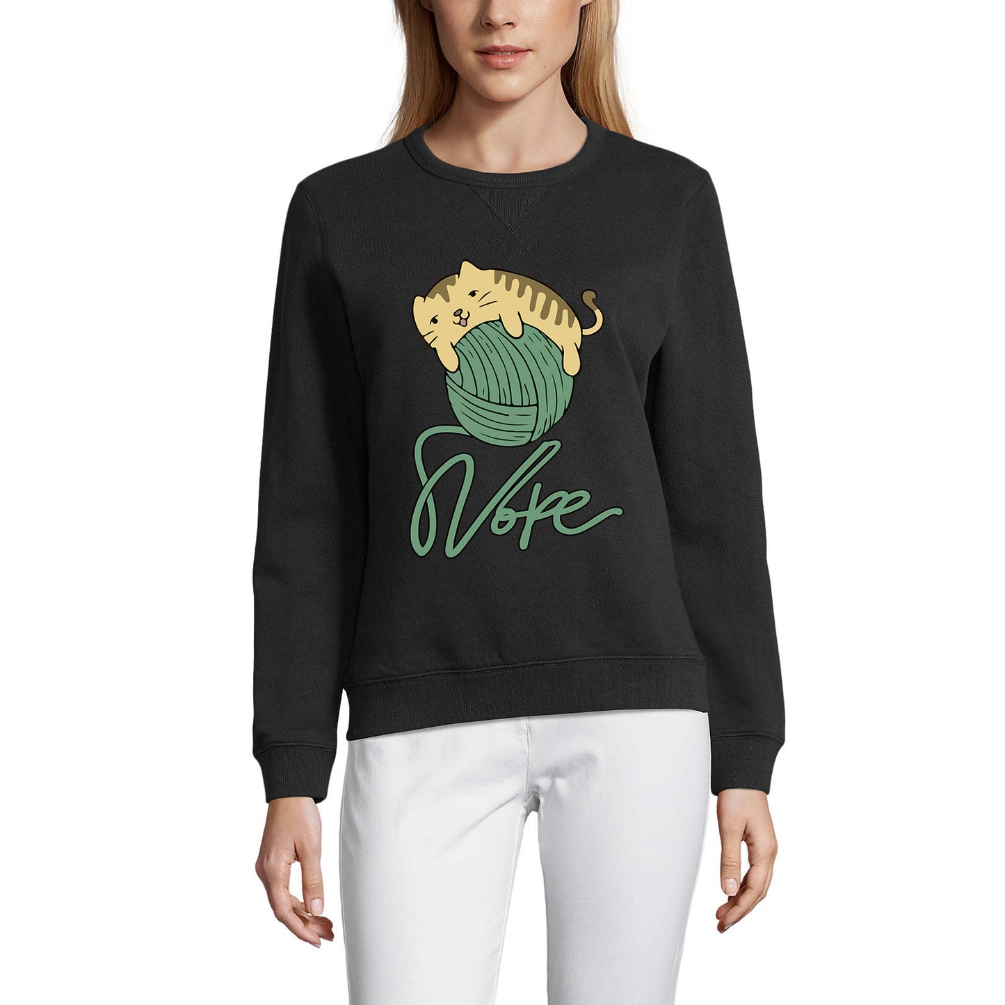 ULTRABASIC Women's Sweatshirt Nope - Gift for Cat Lovers - Cat's Life