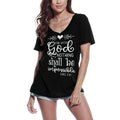 T-Shirt ULTRABASIC pour femmes, rien ne sera impossible-T-Shirt religieux à manches courtes