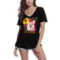 ULTRABASIC T-shirt col en V pour femmes My Only Sunshine - Poméranie - Chemise vintage