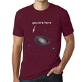 Men’s Graphic T-Shirt Galaxy Shirt You Are Here Universe Astronomy Burgundy Gift Idea
