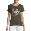 Women’s Short Sleeved T-Shirt Ich Heirate! Die Anderen sind nur zum Saufen Hier Military Green