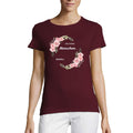 Women’s Short Sleeved T-Shirt Ich Hasse Menschen Generell Burgundy