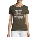 Women’s Short Sleeved T-Shirt Ich Heirate! Die Anderen sind nur zum Saufen Hier Military Green
