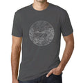 ULTRABASIC - Graphic Printed Men's River Mountain and Forest T-Shirt Mouse Grey