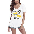 ULTRABASIC Women's V-Neck T-Shirt Yell Like a Softball Mom - Funny Mom's Quote