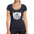 ULTRABASIC - Graphic Women's Santa's Fan Club Christmas T-Shirt Xmas Gift Ideas French Navy