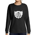 ULTRABASIC - Graphic Women's Santa's Fan Club Christmas Sweatshirt Xmas Gift Ideas Deep Black
