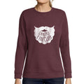 ULTRABASIC - Graphic Women's Santa's Fan Club Christmas Sweatshirt Xmas Gift Ideas Burgundy
