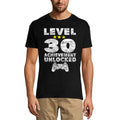 ULTRABASIC Men's T-Shirt Level 30 Achievement Unlocked - 30th Birthday Gift Tee Shirt