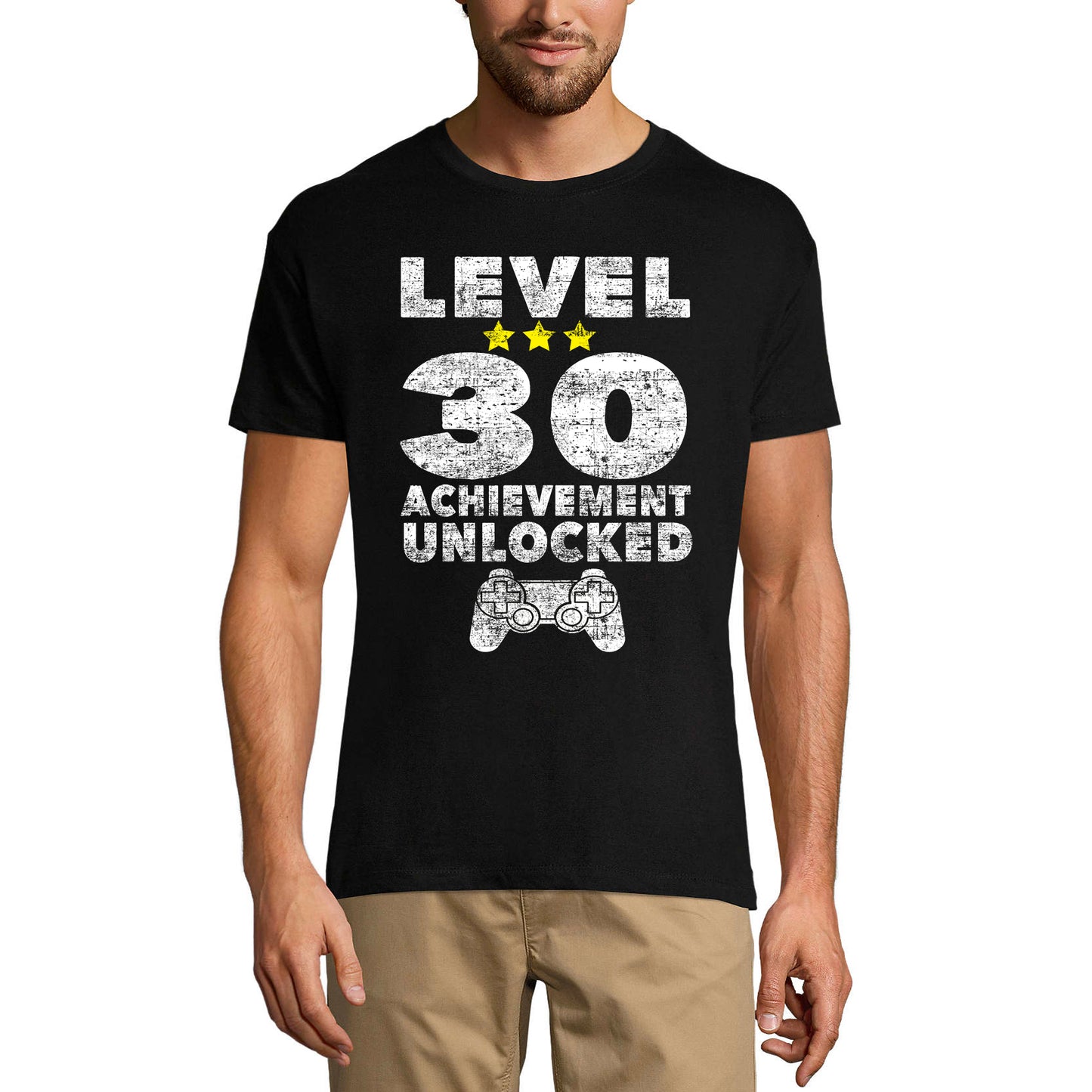 ULTRABASIC Men's T-Shirt Level 30 Achievement Unlocked - 30th Birthday Gift Tee Shirt