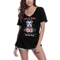 ULTRABASIC Women's T-Shirt Schnauzer Life Is Better With a Lovely Dog - Cute Dog Tee Shirt
